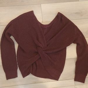 Twist back sweater